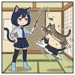 【絶望的な可愛さ】猫じゃらしにWダイブ！？躍動感が凄すぎる「活きのいい猫」の神写真が話題にｗｗｗ
