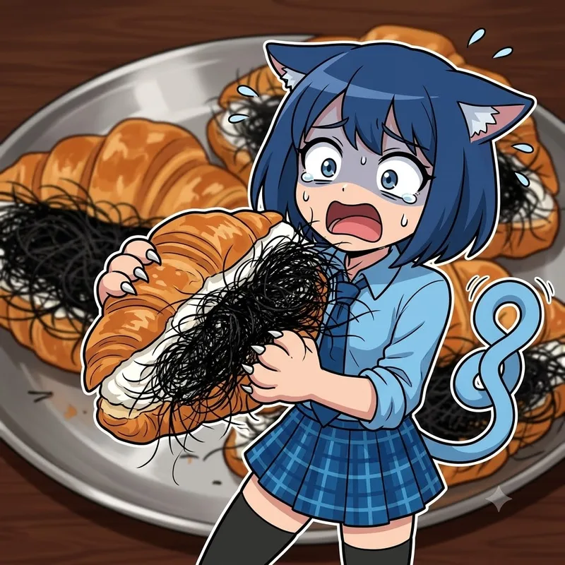【衝撃】パンに挟まった毛を爆食いする美女にネット騒然！？😱