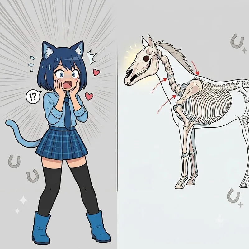 【驚愕】「どこの馬の骨」が丸分かり！？意外すぎる骨格図に納得🐴