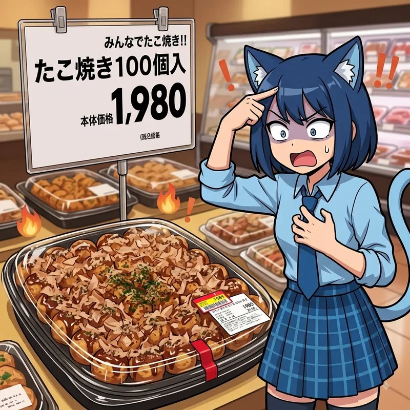 【衝撃】たこ焼き100個で1980円！？安すぎて脳がバグる限界突破パックが発見される🔥