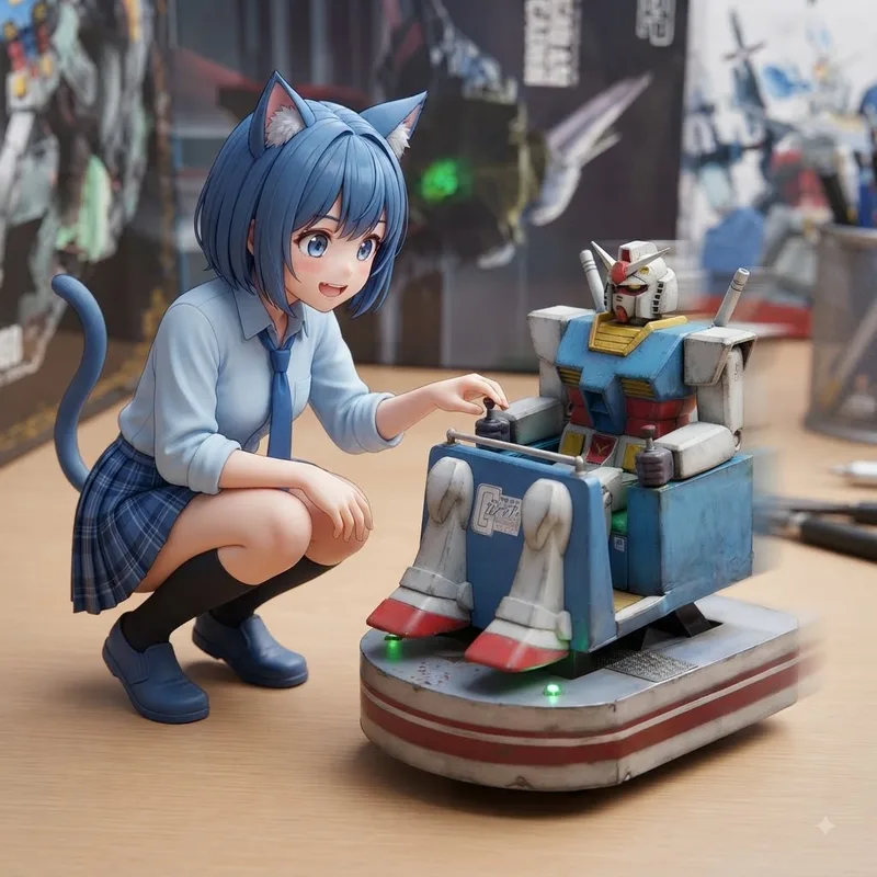 【爆笑】懐かしのガンダム遊具をガンプラで再現したら動いた！？😂