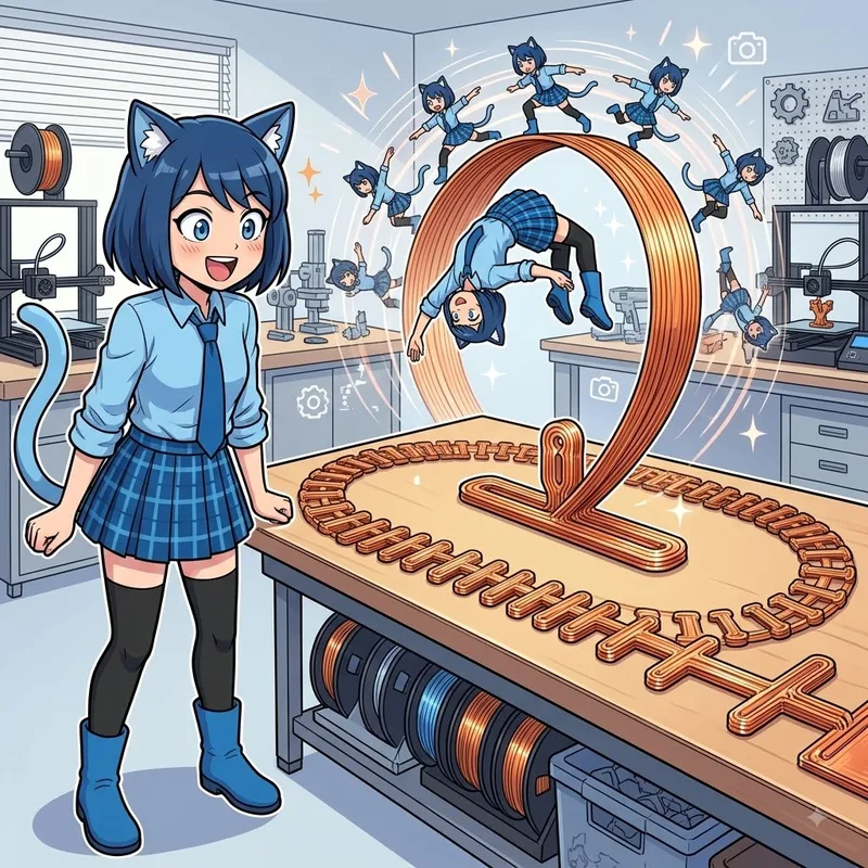 【神業】3Dプリンターでバク宙！？滑らかな立体アートに驚愕！✨