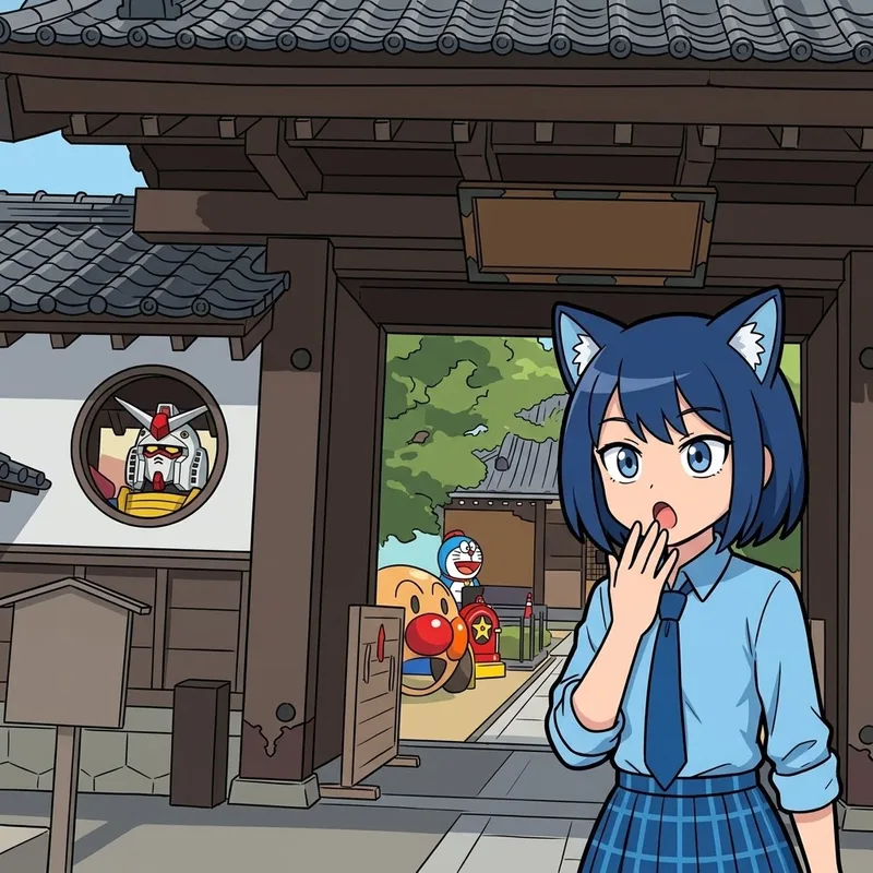 お寺の門からガンダムが出現！？異次元すぎる光景にネット騒然🤖