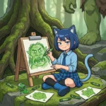 2歳児の「ママ描くね」続く「まずは緑」にツッコミ殺到🤣