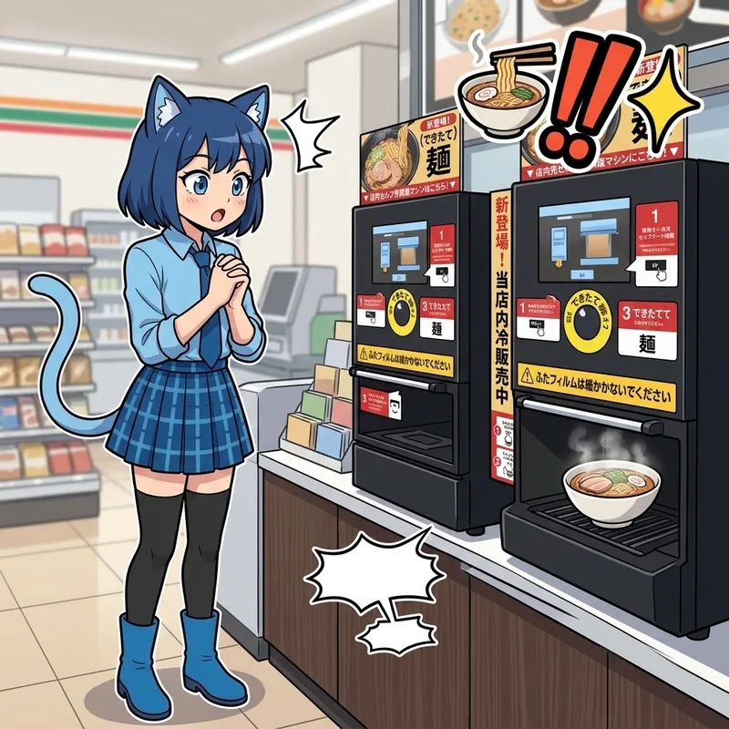 【超画期的】セブンにラーメン自販機が登場！？🍜✨