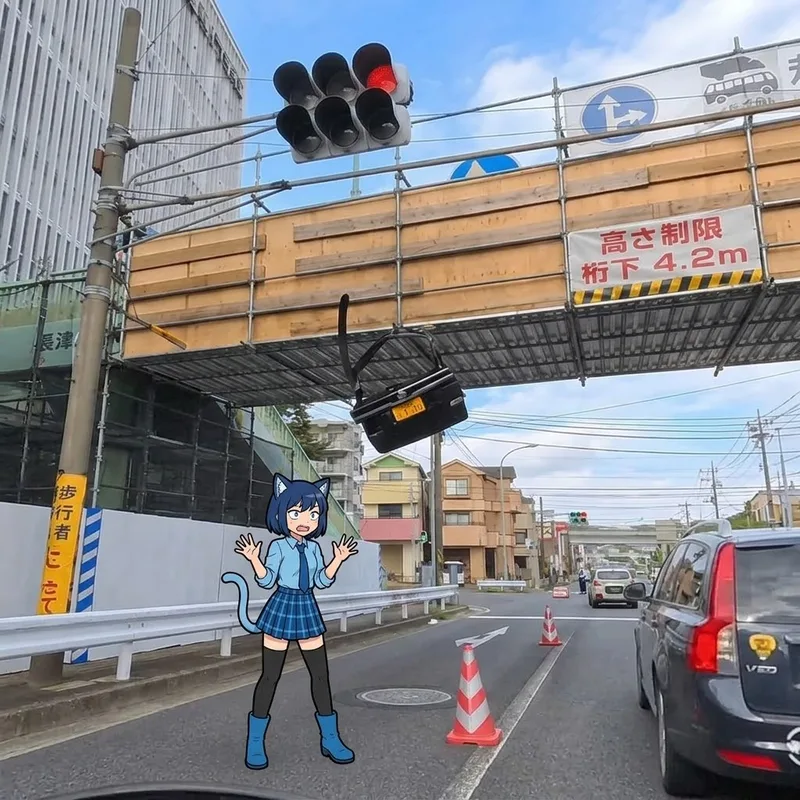 【驚愕】歩道橋に巨大バッグ！？ぶら下がる物体の正体に脳がバグる🤯