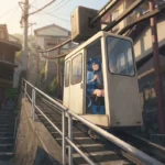 長崎の階段を上る「てんじんくん」がレトロすぎて尊い！🚟✨