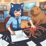 【爆笑】真っ直ぐ線が引けない！？クセが強すぎるカニ足定規🦀